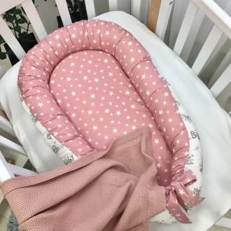 Кокон для новорожденного MSonya (Маленькая Соня) Baby Design Baby Серо-пудровый - Фото 1