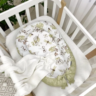 Кокон для новорожденного MSonya (Маленькая Соня) Baby Design Хлопок Зеленый - Фото 4