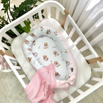 Кокон для новорожденного MSonya (Маленькая Соня) Baby Design Мишка в одеяле Белый - Фото 4