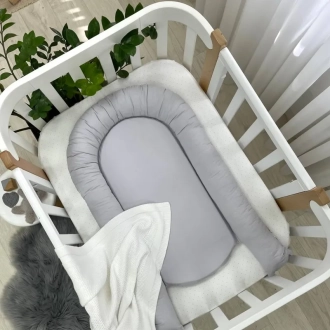 Кокон для новорожденного MSonya (Маленькая Соня) Baby Design Мишка в одеяле Серый - Фото 5
