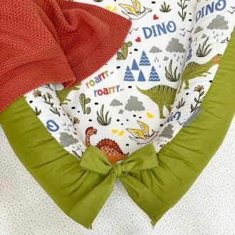 Кокон для новорожденного MSonya (Маленькая Соня) Baby Design Дино Оливковый - Фото 2