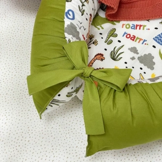 Кокон для новорожденного MSonya (Маленькая Соня) Baby Design Дино Оливковый - Фото 5