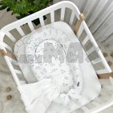 Кокон для новорожденного MSonya (Маленькая Соня) Baby Design Зайчики Белый