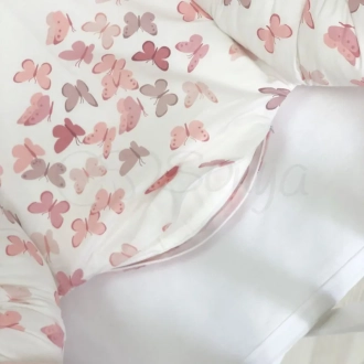 Кокон для новорожденного MSonya (Маленькая Соня) Baby Design Бабочки Розовый - Фото 1