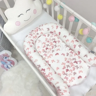 Кокон для новорожденного MSonya (Маленькая Соня) Baby Design Бабочки Розовый - Фото 3