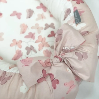 Кокон для новорожденного MSonya (Маленькая Соня) Baby Design Бабочки Розовый - Фото 5