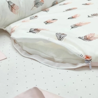 Кокон для новорожденного MSonya (Маленькая Соня) Baby Design Перо Пудровый - Фото 3