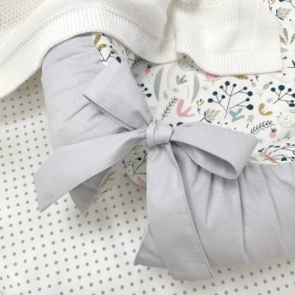 Кокон для новорожденного MSonya (Маленькая Соня) Baby Design Скандинавские бутоны Серый - Фото 2