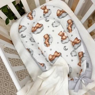 Кокон для новорожденного MSonya (Маленькая Соня) Baby Design Тедди Серый - Фото 1