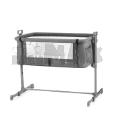 Кроватка приставная Kinderkraft Neste Gray Melange/Серый