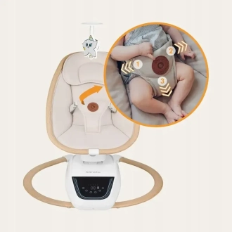 Кресло качели Lionelo Olivia Beige Natural/Бежевый - Фото 2