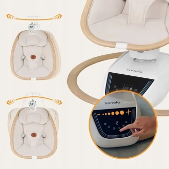 Кресло качели Lionelo Olivia Beige Natural/Бежевый - Фото 4