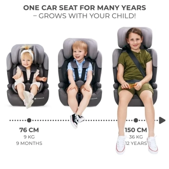 Автокресло 76–150 см Kinderkraft Comfort Up i-Size Happy Shapes Черный - Фото 5