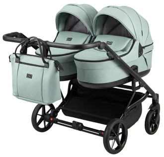 Коляска для двойни 2 в 1 Adamex Leo Duo Eco SA-20 Нефрит - Фото 3