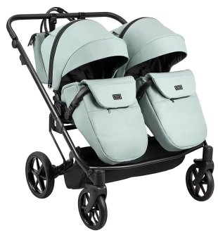 Коляска для двойни 2 в 1 Adamex Leo Duo Eco SA-20 Нефрит - Фото 5