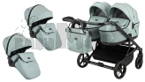 Коляска для двойни 2 в 1 Adamex Leo Duo Eco SA-20 Нефрит