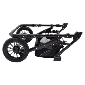 Коляска для двойни 2 в 1 Bair Sorento DUO BS-04 Графит/черный - Фото 7