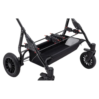 Коляска для двойни 2 в 1 Bair Sorento DUO BS-05 Серый/черный - Фото 6