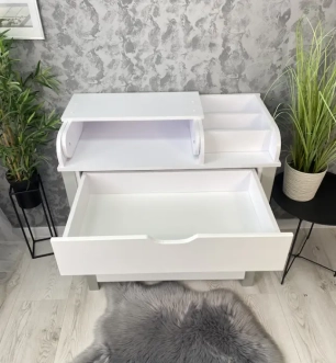 Комод пеленальный Престиж ДСП 90 см Бело-серый - Фото 3