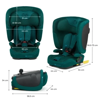 Автокресло 76–150 см Kinderkraft Fix2Go i-Size Green/Зеленый - Фото 3