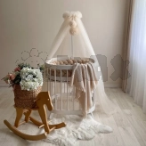 Балдахин MSonya (Маленькая Соня) с помпонами Крем