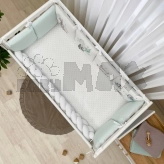 Бортики в кроватку MSonya (Маленькая Соня) Арт Дизайн Sweet animals с простыней Мятный