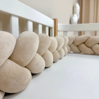 Бортик-коса в кроватку MSonya (Маленькая Соня) 360 см Бежевый - Фото 2