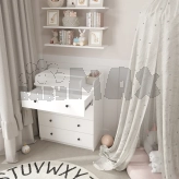 Комод пеленальный MU КМ-2-П 80 см Белый