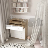 Комод пеленальный MU КМ-2-П 80 см Дуб тахо/белый