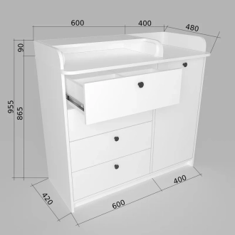 Комод пеленальный MU КМ-П 100 см Кашемир - Фото 1