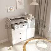 Комод пеленальный MU КМ-П 100 см Кашемир/белый