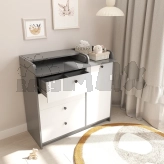 Комод пеленальный MU КМ-П 100 см Антрацит/белый