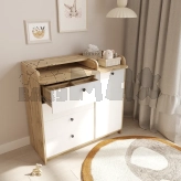 Комод пеленальный MU КМ-П 100 см Дуб тахо/белый