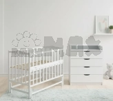 Комплект мебели Доминанта Кроватка Малыш и Комод-80 Белый