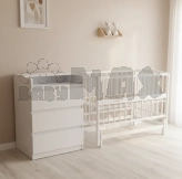 Комплект мебели Babymax Кроватка Magia и Комод-70 Белый