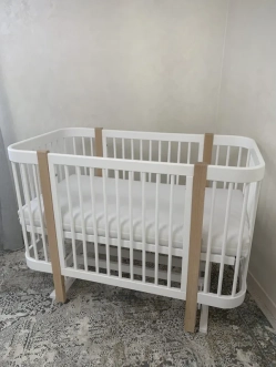 Комплект мебели Babymax Кроватка Эльза и Комод-70 Бело-буковый - Фото 1