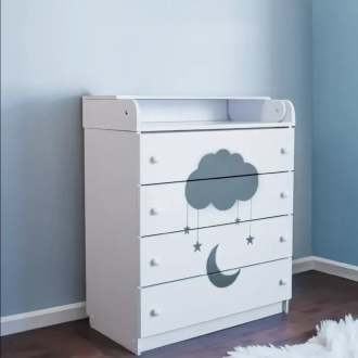 Комплект мебели Babymax Кроватка Медвежонок и Комод-80 Белый - Фото 1