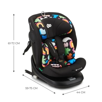 Автокресло 0–36 кг Kinderkraft i-Grow i-Size Happy Shapes Черный - Фото 3