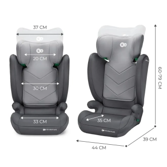 Автокрісло 100–150 см Kinderkraft i-Spark Grey/Сірий - Фото 1