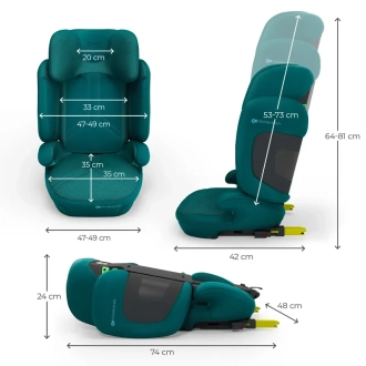 Автокресло 100–150 см Kinderkraft Xpand 2 PRO i-Size Green/Зеленый - Фото 1
