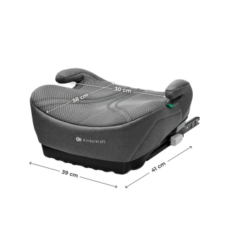 Автокресло бустер 125–150 см Kinderkraft i-Boost 2 Pro Gray/Серый - Фото 1