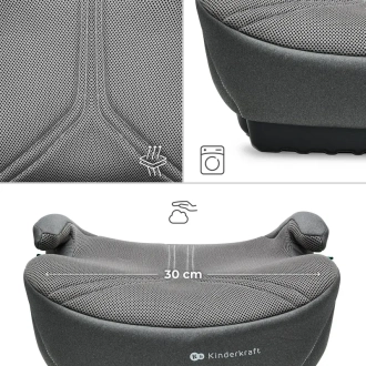 Автокресло бустер 125–150 см Kinderkraft i-Boost 2 Pro Gray/Серый - Фото 2