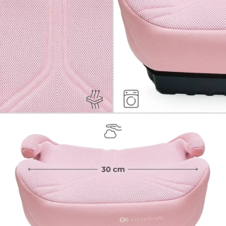 Автокресло бустер 125–150 см Kinderkraft i-Boost 2 Pro Pink/Розовый - Фото 1