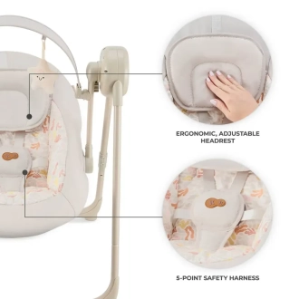Кресло-качалка Kinderkraft Swingee Beige/Бежевый - Фото 2