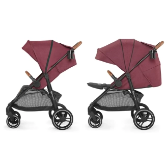 Коляска прогулочная Kinderkraft Grande 2020 Burgundy/Бордовый - Фото 3