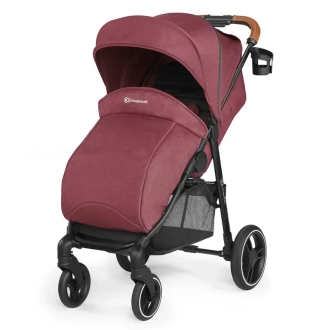 Коляска прогулочная Kinderkraft Grande 2020 Burgundy/Бордовый - Фото 7