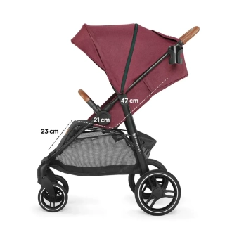 Коляска прогулочная Kinderkraft Grande LX Burgundy/Бордовый - Фото 6