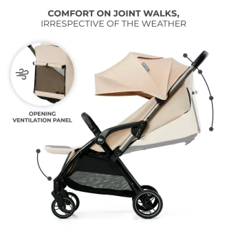 Коляска прогулянкова Kinderkraft Apino Dune Beige/Бежевий - Фото 3