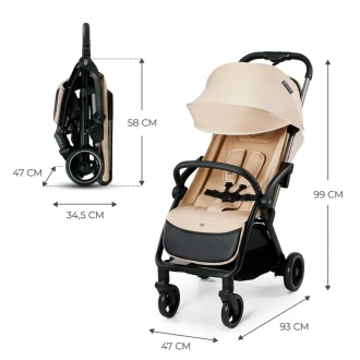 Коляска прогулянкова Kinderkraft Apino Dune Beige/Бежевий - Фото 4