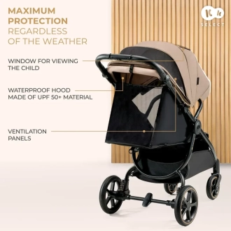 Коляска прогулянкова Kinderkraft Mitzy Linen Beige/Бежевий - Фото 2
